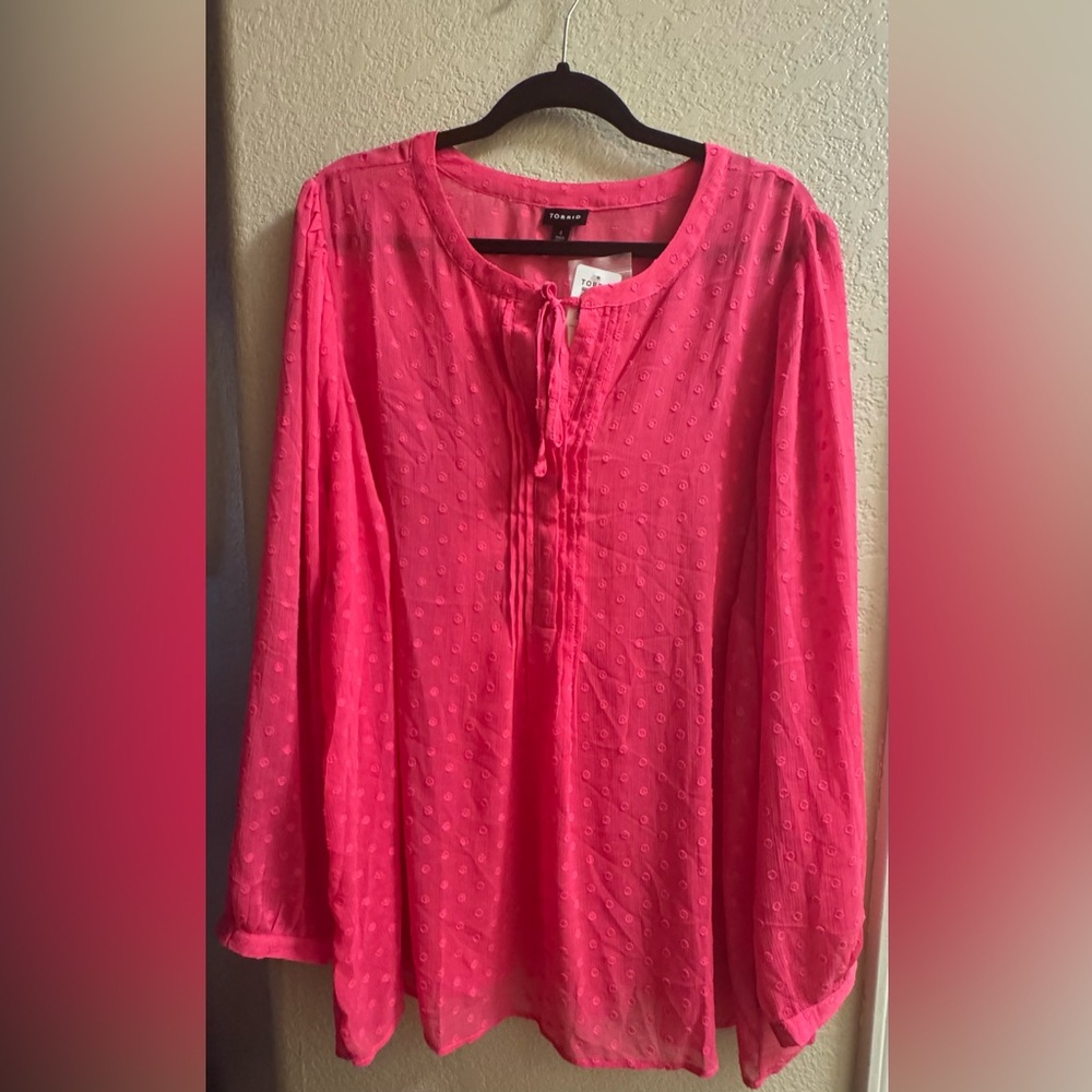 Torrid Hot Pink Blouse